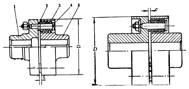 彈性套柱銷聯(lián)軸器結(jié)構(gòu)
